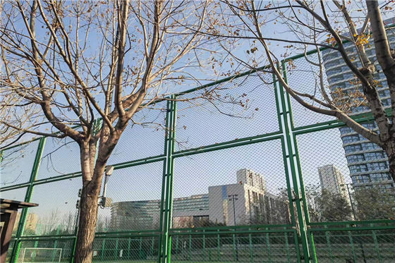 8FT Height Galvanized Iron Wire Mesh Metal Chain Link Fence With 50mm X 50mm Mesh Size