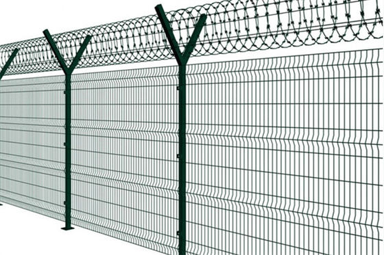 Y Fence Post Welded Mesh Fence Security Wire Mesh Fence With Razor Wire