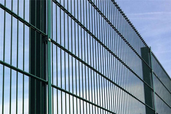 Security 656 Twin Wire Mesh Metal Welded Wire Fence With Square Post